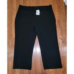 Rebel Wilson‎ X Angels Black Elastic Waist Capris Metal Accents NEW